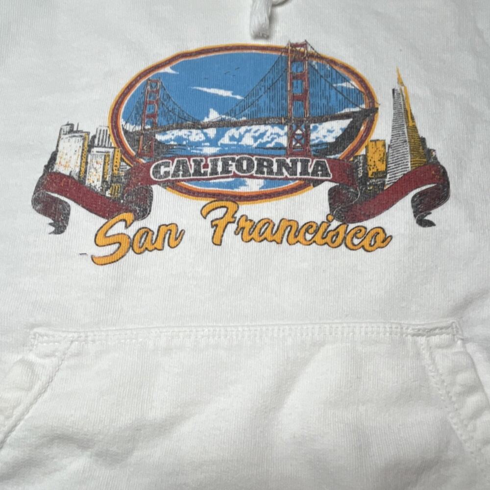 John Galt Brandy Melville White San Francisco Golden Gate Bridge Hoodie One Size - Picture 2 of 7